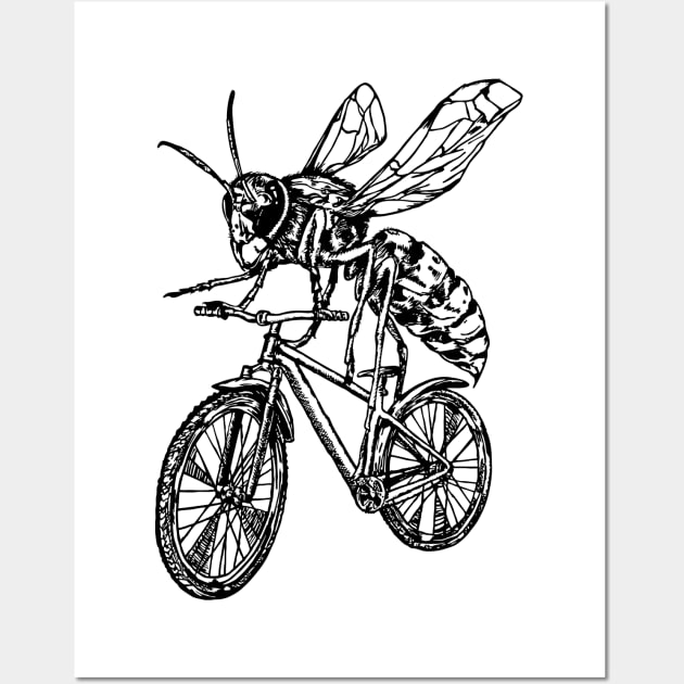 SEEMBO Hornet Cycling Bicycle Cyclist Bicycling Biking Biker Wall Art by SEEMBO